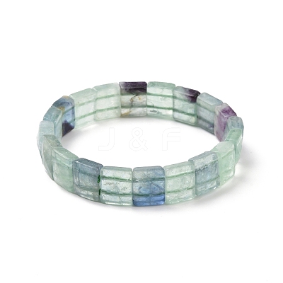 Natural Fluorite Gemstone Stretch Bracelets BJEW-F406-B06-1