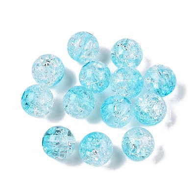 Transparent Crackle Acrylic Beads CACR-N002-22B-1