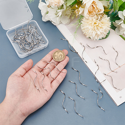 40Pcs 304 Stainless Steel Pendants STAS-UN0060-38-1