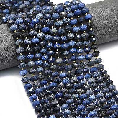 Natural Dumortierite Beads Strands G-P573-A48-01-1