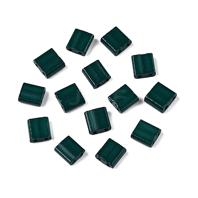 2-Hole Baking Paint Glass Seed Beads SEED-S023-17C-35-1