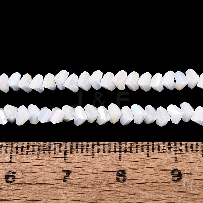 Electroplate Opaque Glass Beads Strands EGLA-Q139-01A-C01-1