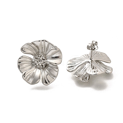 304 Stainless Steel Stud Earrings EJEW-H146-01P-1