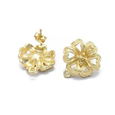 Alloy Stud Earring Findings X-PALLOY-F255-35MG-1