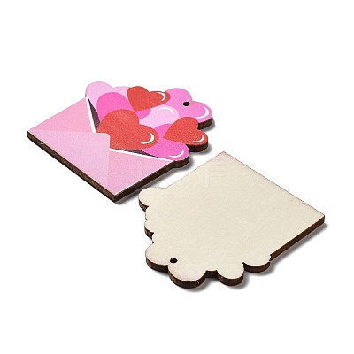Single Face Printed Wood Pendants WOOD-B008-04-1