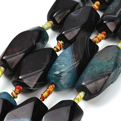 Natural Agate Beads Strands G-A321-B01-01B-1