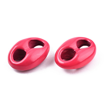 Spray Painted Brass Link Connectors KK-S362-021-NR-1