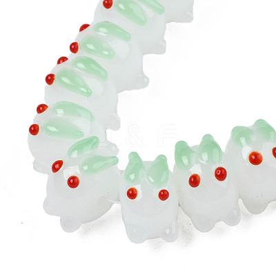 Handmade Bumpy Lampwork Beads Strands LAMP-T017-01D-1