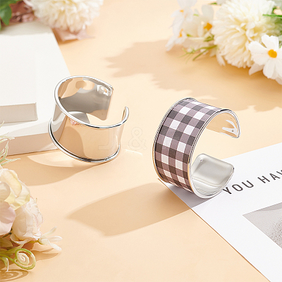 2Pcs Alloy Grooved Bangles FIND-UN0015-98B-1