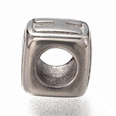 Tarnish Resistant 304 Stainless Steel European Beads OPDL-L020-001H-1