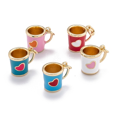 Brass Enamel Charms KK-P196-A-1