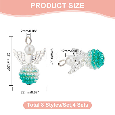 4 Sets Alloy Pendants FIND-PH0008-68-1