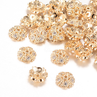 Apetalous Brass Bead Caps KK-R037-107KC-1