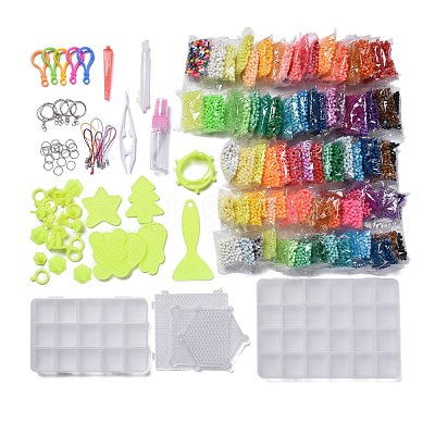 DIY 36 Colors 14000Pcs 4mm PVA Round Water Fuse Beads Kits for Kids DIY-Z007-53-1