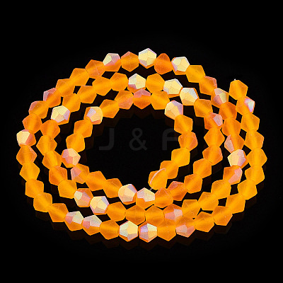 Imitate Austrian Crystal Bicone Frosted Glass Beads Strands EGLA-A039-T2mm-MB23-1