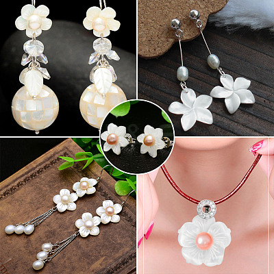 Natural Freshwater Shell Pendants SSHEL-KS0001-01-1