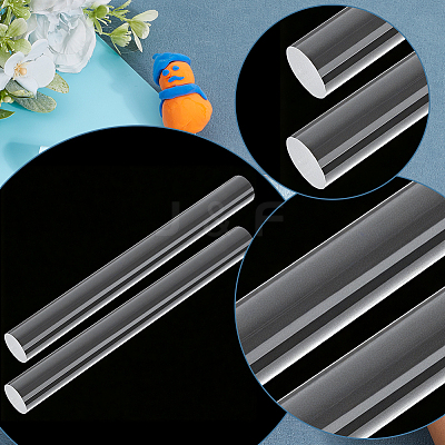 2Pcs Acrylic Rolling Pin AJEW-SP0002-50-1