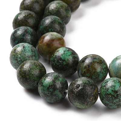 Natural African Turquoise(Jasper) Beads Strands X-TURQ-G037-10mm-1