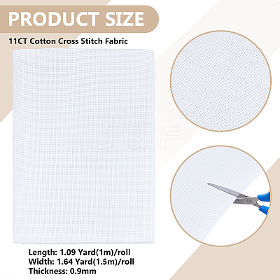11CT Cotton Cross Stitch Fabric DIY-WH0816-025-1