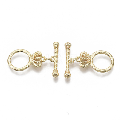 Brass Toggle Clasps KK-S354-218-NF-1