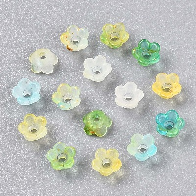 Frosted Transparent Acrylic Beads OACR-N137-72H-1