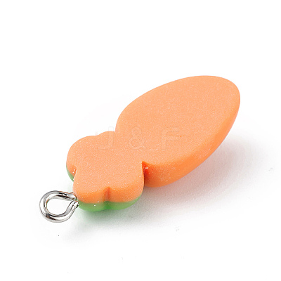 Opaque Resin Pendants X-RESI-D064-02P-13-1