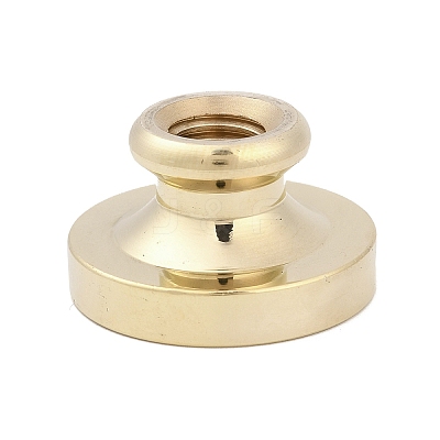 Golden Tone Crown Initial Wax Seal Brass Stamp Heads AJEW-A065-01G-1
