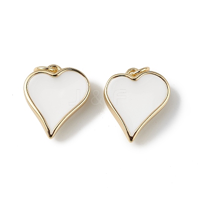 Eco-Friendly Rack Plating Brass Enamel Pendants KK-F848-02G-06-1