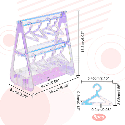 Transparent Acrylic Earring Display Stands EDIS-HY0001-02-1