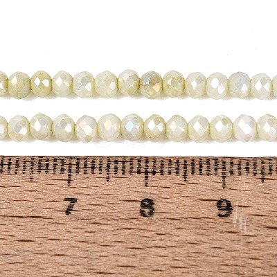 Anti-Tarnish Dyed Rondelle Glass Beads Strands EGLA-T021-3mm-17-09-1
