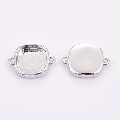 Brass Cabochon Connector Settings KK-F748-01P-1