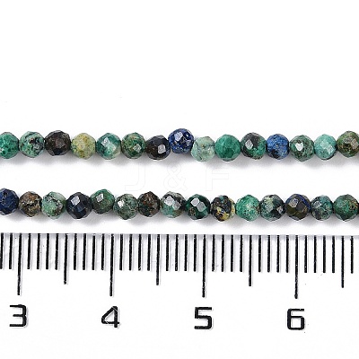 Natural Chrysocolla and Lapis Lazuli Beads Strands X-G-P542-A03-02-1