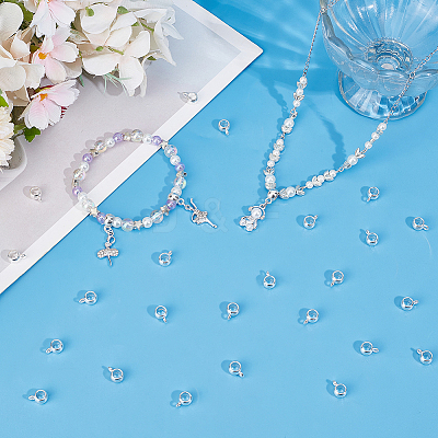 200Pcs Alloy Rondelle Tube Bails FIND-SC0009-52-1
