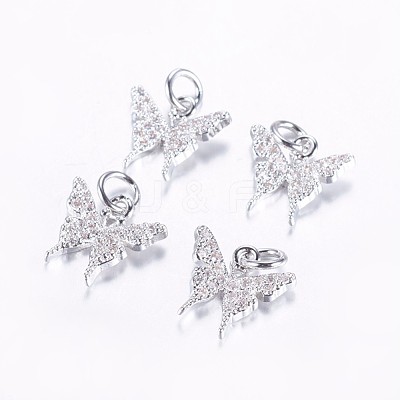 Long-Lasting Plated Brass Micro Pave Cubic Zirconia Charms ZIRC-F069-32P-1
