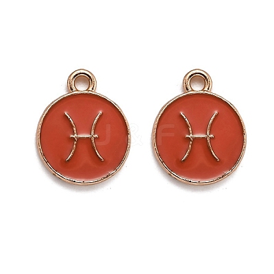 Alloy Enamel Pendants ENAM-S124-01B-12H-1