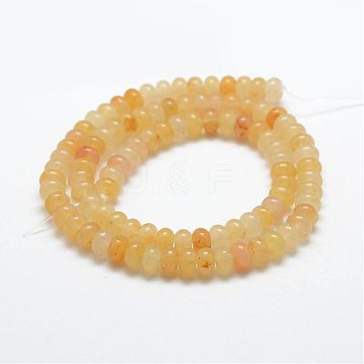 Natural Topaz Jade Beads Strands G-G665-12-6x4mm-1