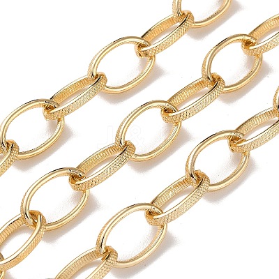 Oxidation Aluminum Textured Oval Link Chains CHA-E003-02G-1