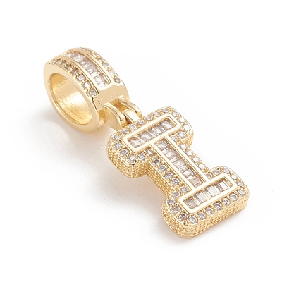 Brass Micro Pave Cubic Zirconia Pendants ZIRC-G165-13G-I-1