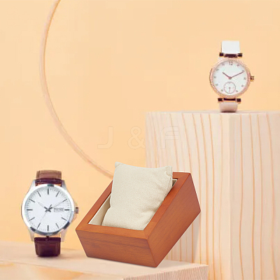 Rectangle Wooden Watch Display Stands ODIS-WH0017-110B-1