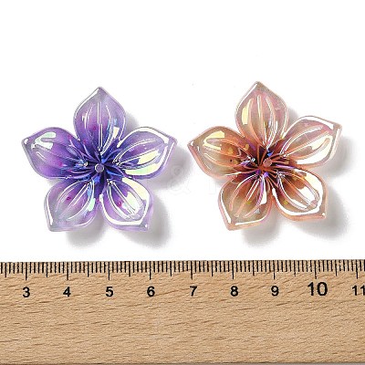 Printed Acrylic Bead Caps MACR-F087-03-1