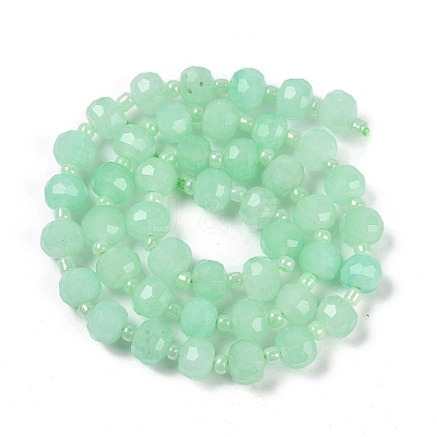 Natural Dyed White Jade Beads Strands G-H057-A22-11-1