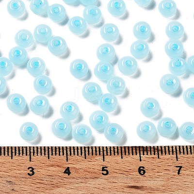 Imitation Jade 3/0 Glass Seed Beads SEED-Z001-A-A06-1