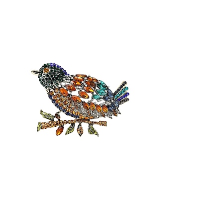 Alloy Rhinestone Brooch PW-WGB9178-02-1
