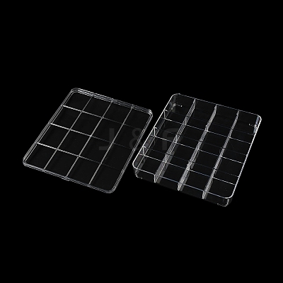 16 Grids Plastic Bead Containers with Cover CON-K002-03C-1