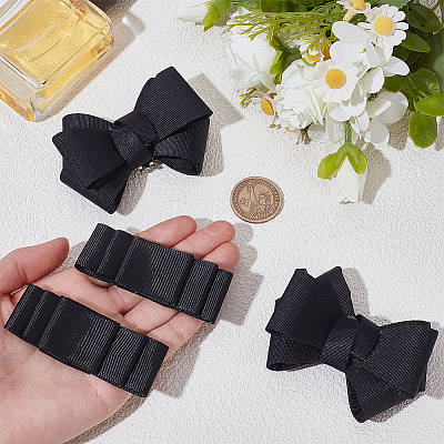 4Pcs 2 Styles Bowknot Webbing Ribbon Shoe Decorations FIND-AR0006-11-1