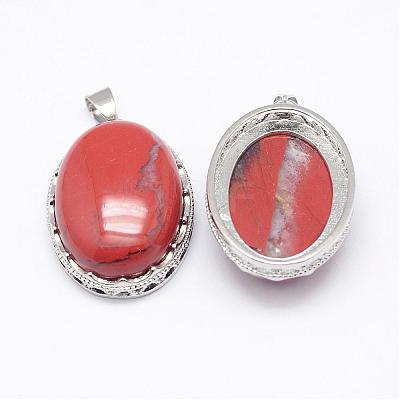 Natural Red Jasper Pendants G-D851-23-1