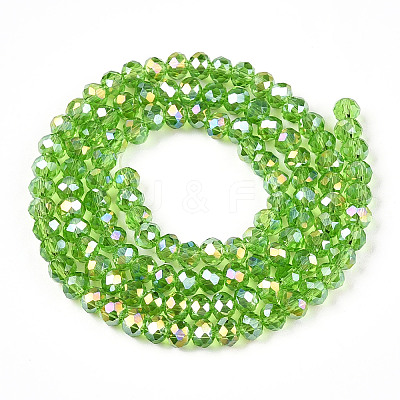 Electroplate Glass Beads Strands EGLA-A044-T4mm-B11-1