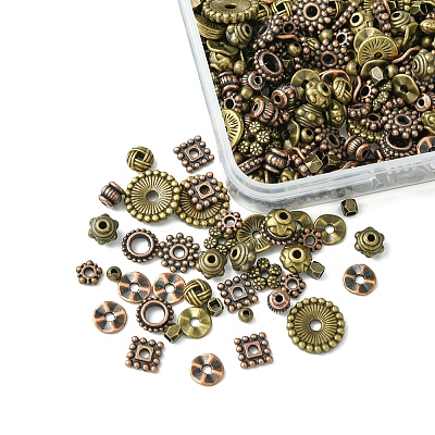 15 Styles Tibetan Style Alloy Spacer Beads Set DIY-FS0007-16-1
