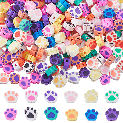 400Pcs 2 Styles Handmade Polymer Clay Beads CLAY-DC0001-17-1