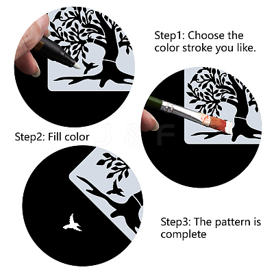 PET Plastic Drawing Painting Stencils Templates DIY-WH0244-209-1